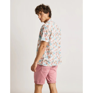 Camisa Manga Corta Beige - Wannabe