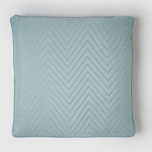 Cojín liso zig-zag verde tiffany