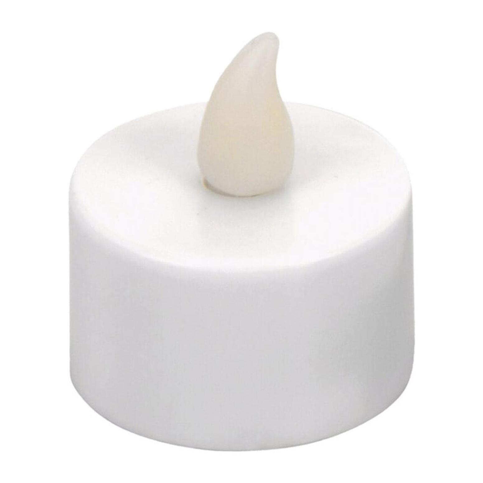 juego de 24 velas led en blanco cálido parpadeante ø3,8cm