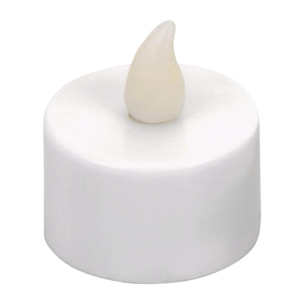 juego de 24 velas led en blanco cálido parpadeante ø3,8cm
