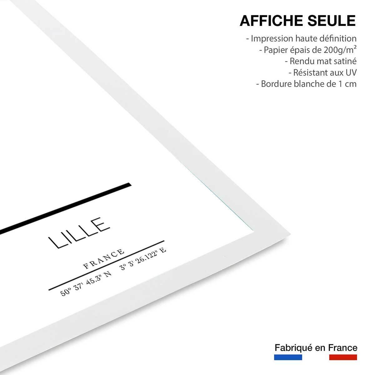 Poster l lille Affiche seule