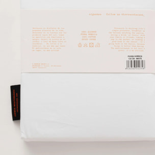 Housse de couette en satin 157 fils White