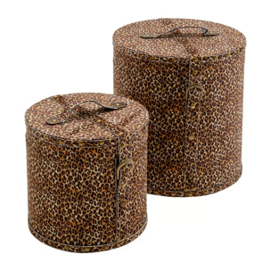 Boîtes Wild Animal léopard set de 2 Kare Design