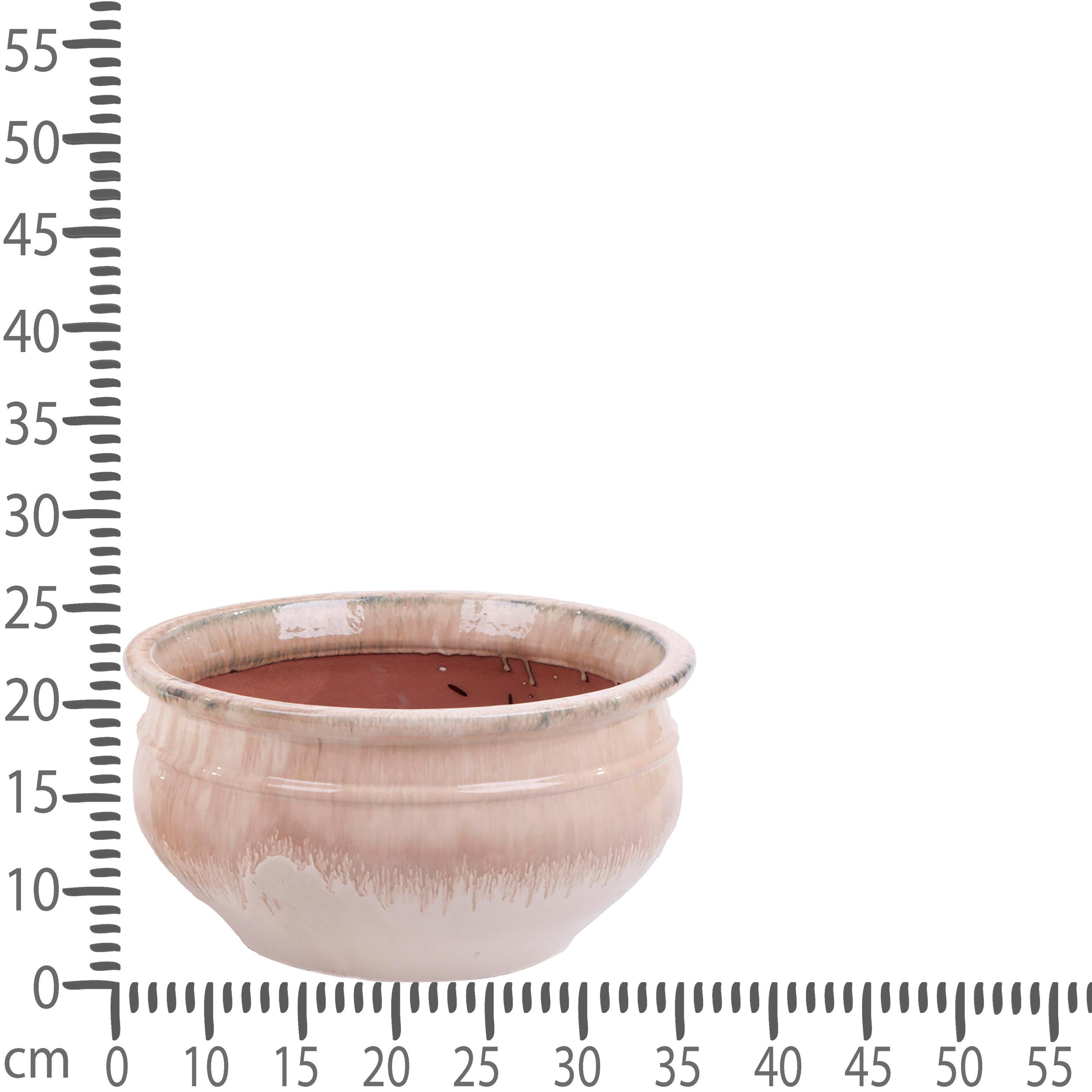 Vaso Cachepot In Ceramica. Larghezza 36 Cm - Pezzi 1 - 36X26X36cm - Colore: Bianco - Bianchi Dino - Ceramica