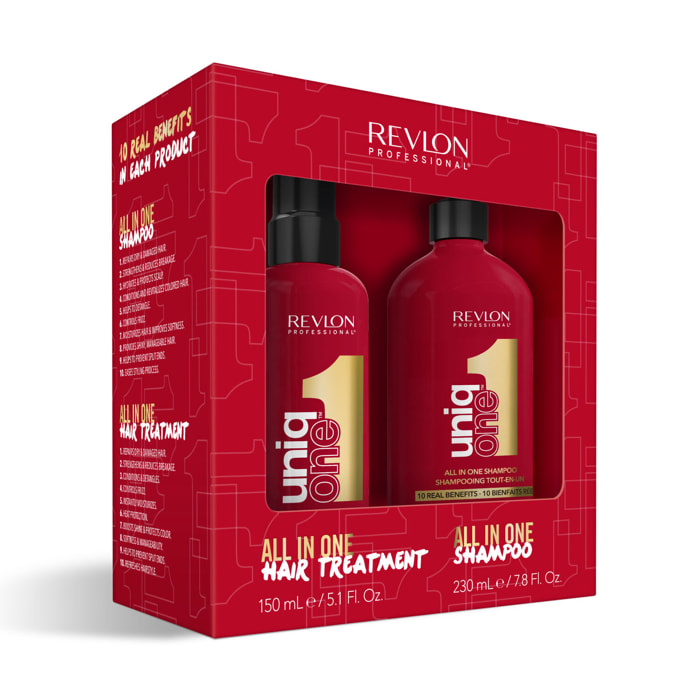 Uniqone™ - Coffret Masque sans Rinçage 150ml + Shampoing 230ml