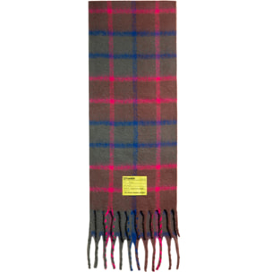 Bufanda Con Estampado de Cuadros Nordic Bomb Plaid Scarf Gris / Rosa D.Franklin