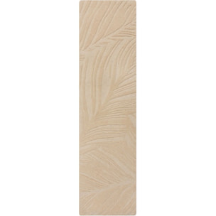 Tapis en laine de couloir FEUILLAGE Beige