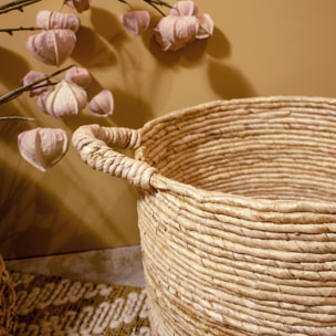 Panier en abaca avec poignées 38cm ABIR
