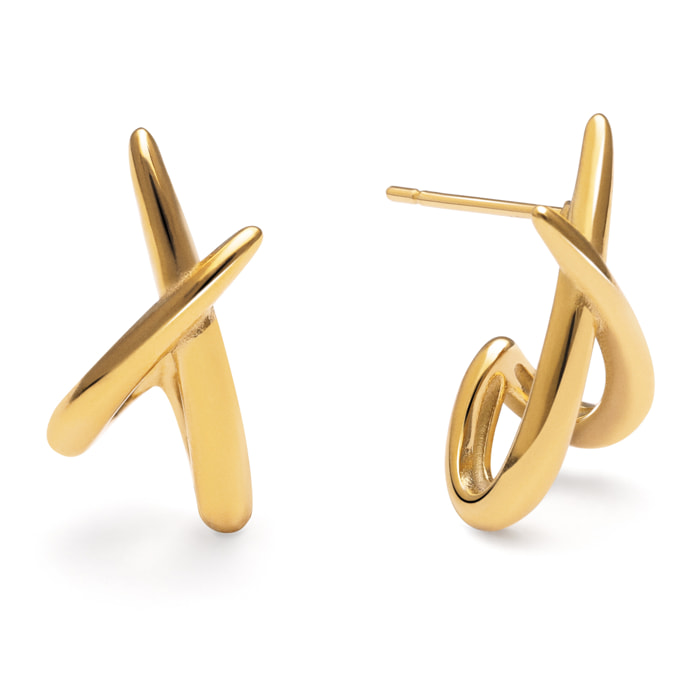 Pendientes Emma Acero Baño Oro