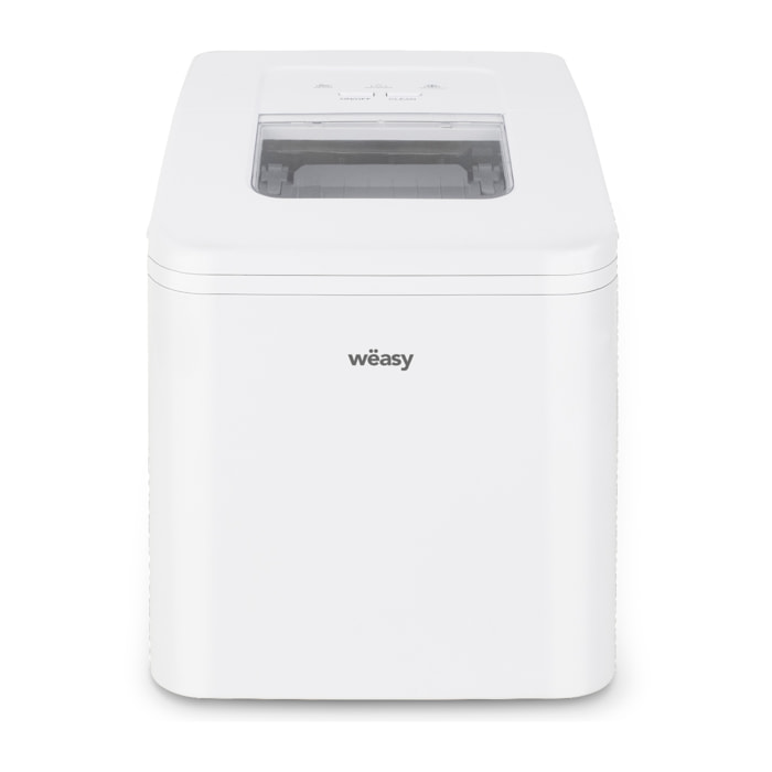 WEASY IGLOO8 - Máquina Para Hacer Hielo, Blanca, Control Electronico, Tapa Transparente, Ciclo Produccion 9min, 120W.