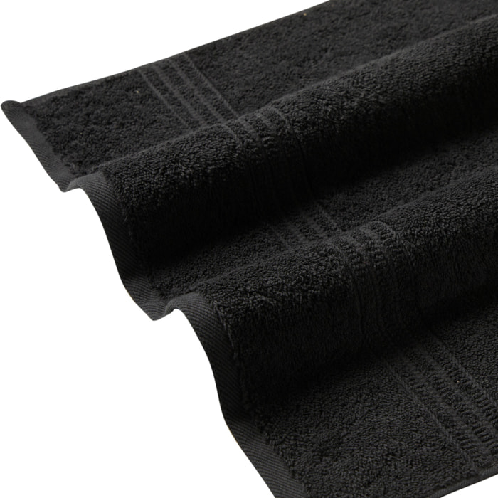 Lot de 4 serviettes éponge coton bio "Charcoal Black"