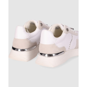 Deportivos de Serraje - Blanco - Tacón: 3 cm