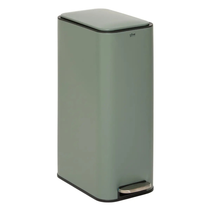 Poubelle slim rectangulaire à pédale Delta 30L vert
