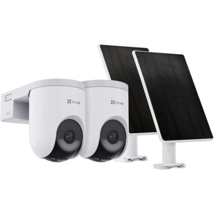 Pack sécurité EZVIZ 2 cam. HB8 Lite+ Panneau Solaire
