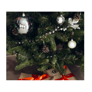 Coffret maisonnette de 12 boules argentées