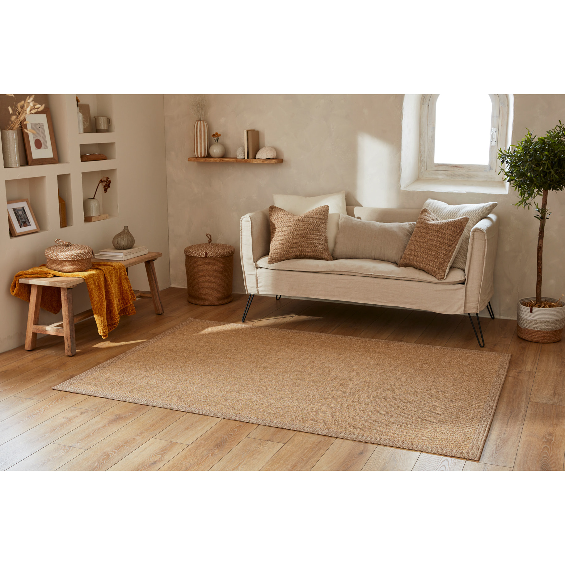 Tapis indoor outdoor effet jute