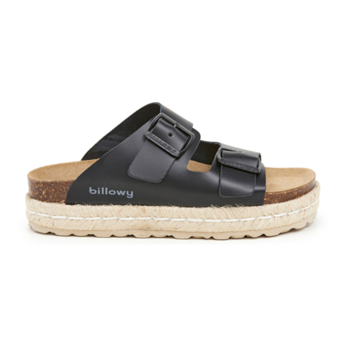 SANDALO CON ZEPPA BILLOWY NERO