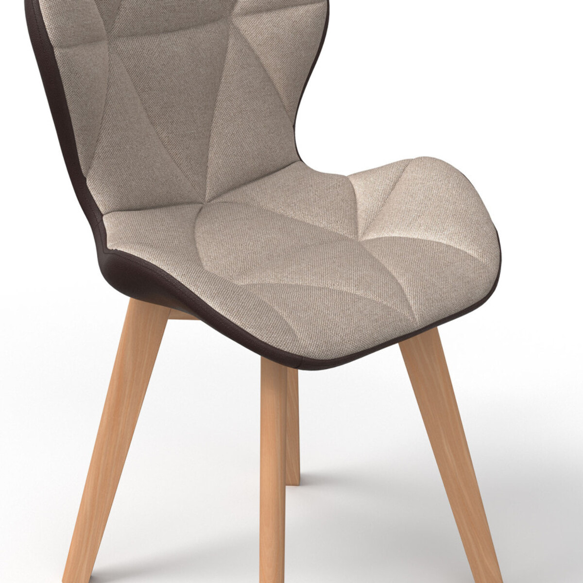 Chaises Gladys - Taupe /  Marron