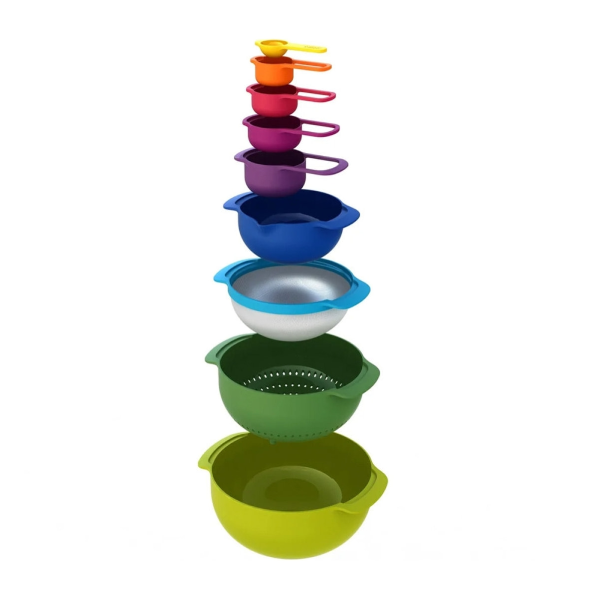 Nest™ ensemble compact de 9 bols mélangeurs, multicolore (40031)