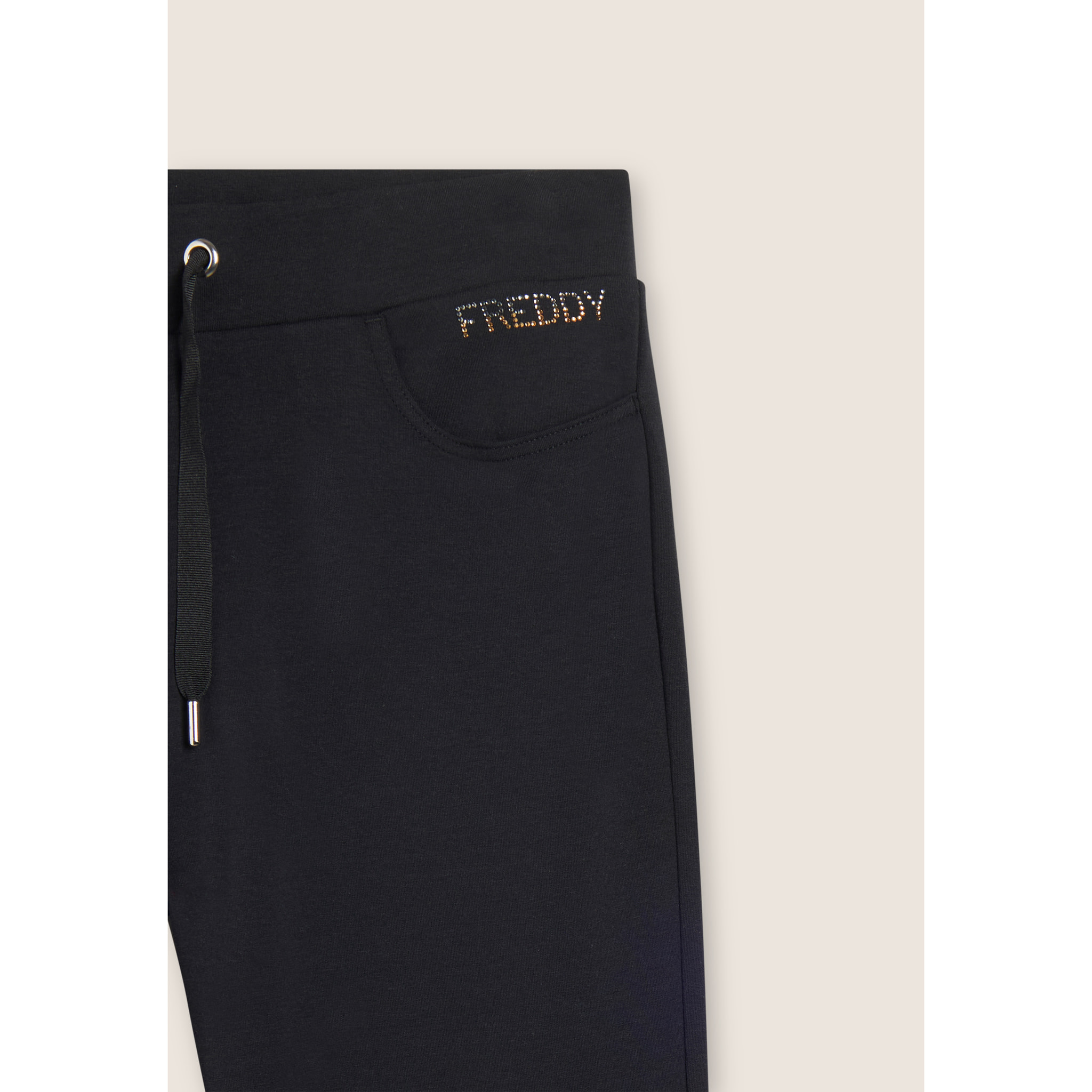 Pantaloni sportivi da donna con tasche interne e strass