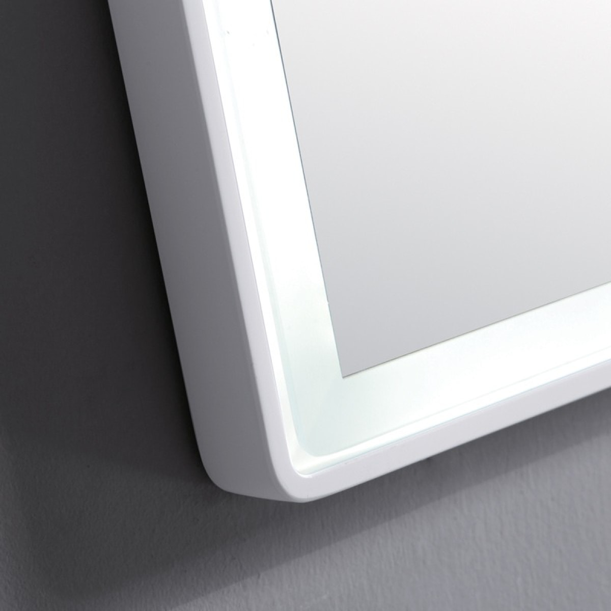 Miroir LED 120 cm finition blanc