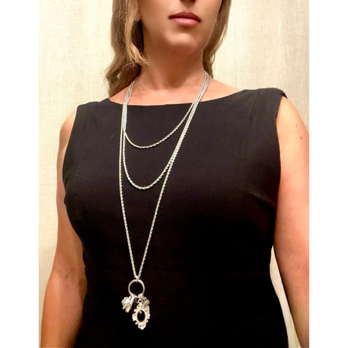 Collar Trinity Drift en plata 10µ charms