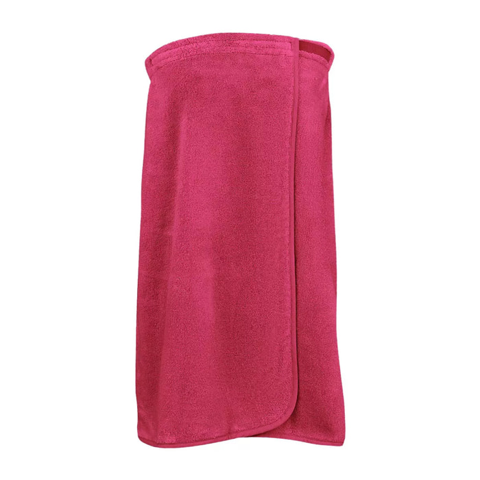 Pareo pur coton 420 g/m² uni rose Elea fuchsia