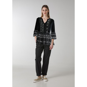 DEHA - Blusa BLOUSE ETHNIC EMBROIDERY in Viscosa per donna