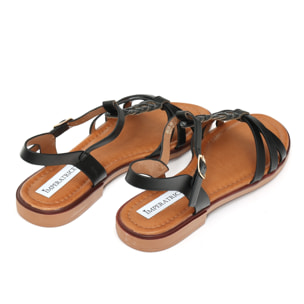 Sandali bassi in simil pelle