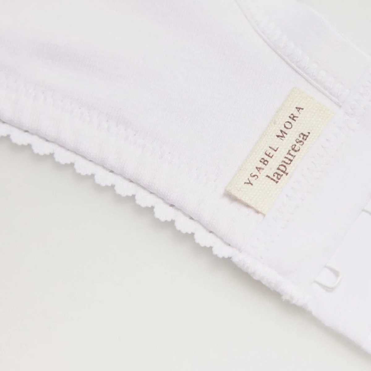 Reggiseno senza ferretto con imbottitura in cotone biologico, coppe C e D, bianco, coppe C e D