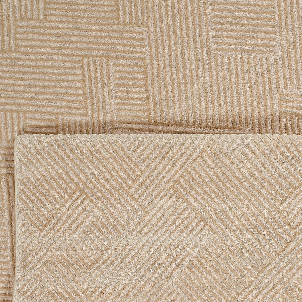 Tapis salon et chambre tissé motif géométrique DELU