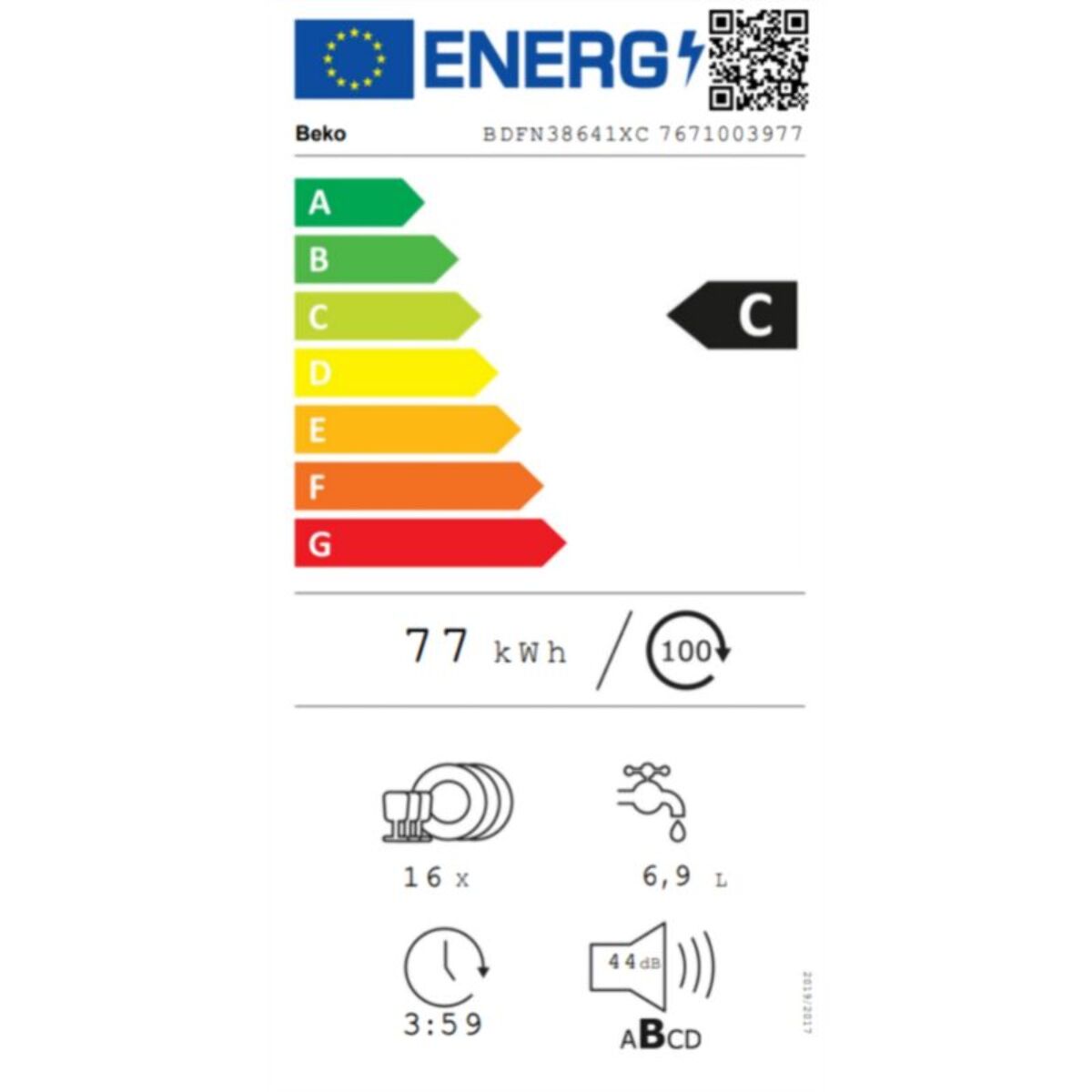 Lave vaisselle 60 cm BEKO BDFN38641XC - SaveWater