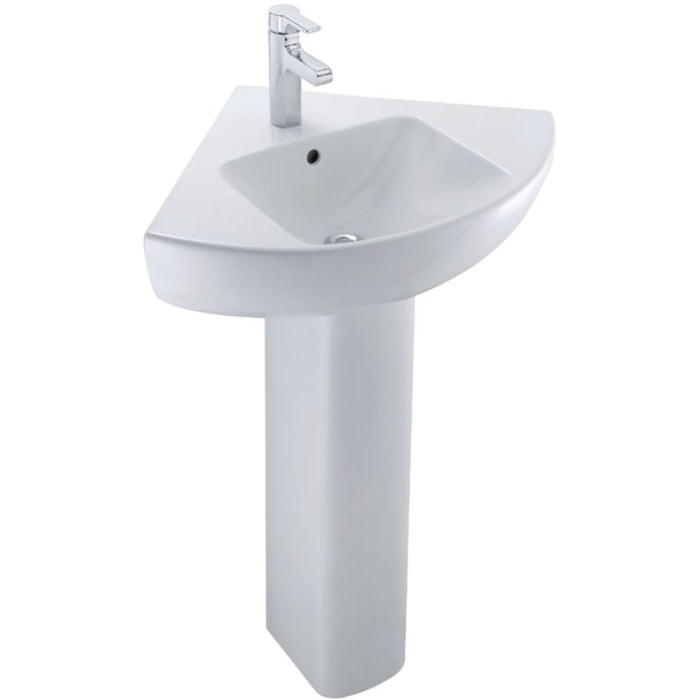 Jacob Delafon Colonne en céramique, compatible avec lavabo Struktura, Blanc