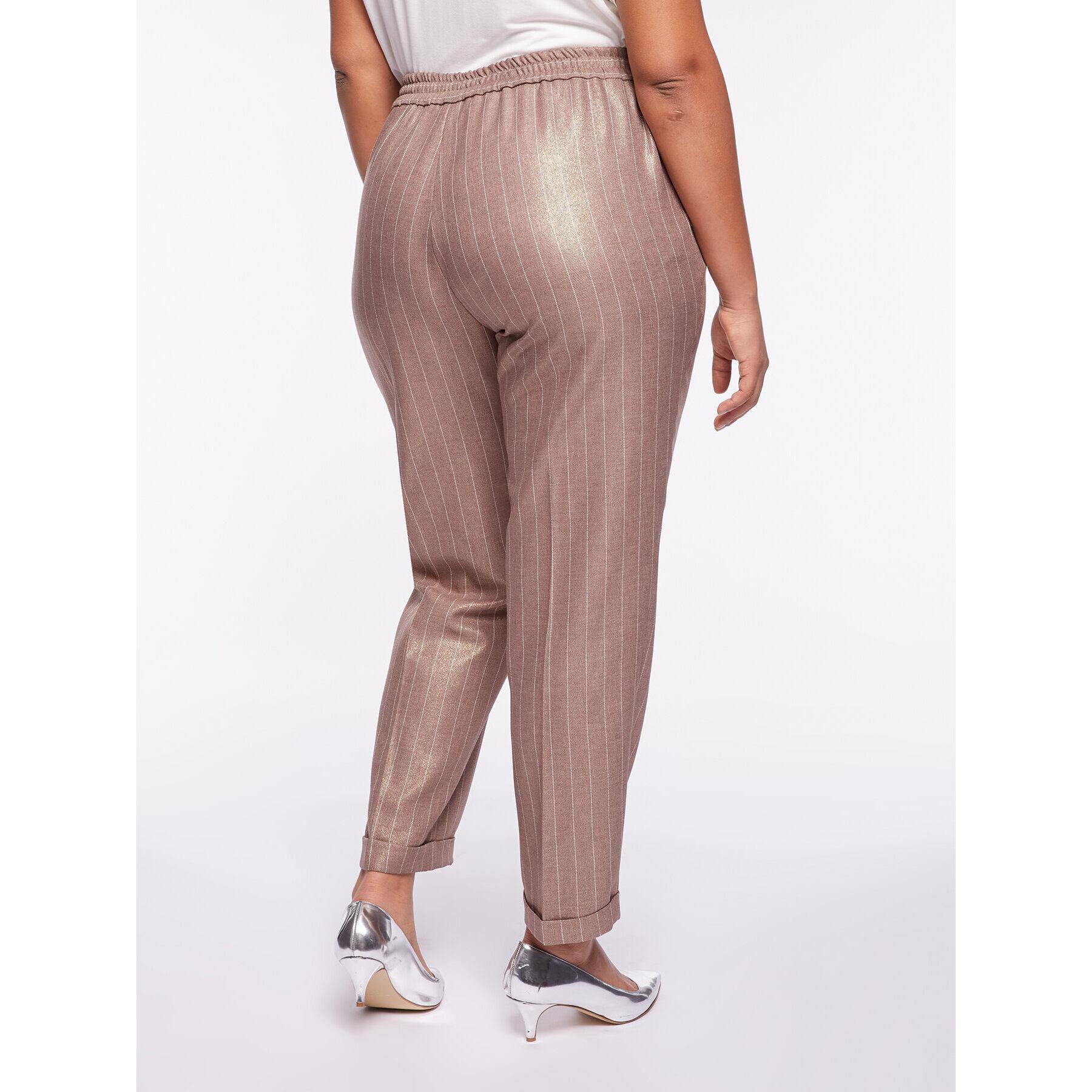 Fiorella Rubino - Pantaloni in tessuto gessato - Beige