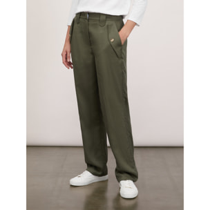 Motivi - Pantaloni regular con tasche - Verde