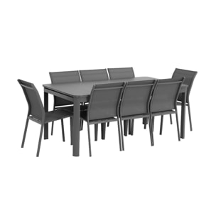 Table de jardin extensible aluminium 8 places SORIA