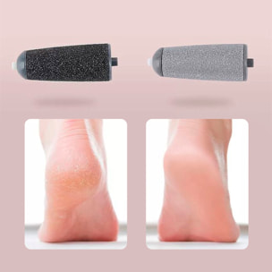 Lima elettrica per i piedi, ricaricabile e con due livelli di potenza.