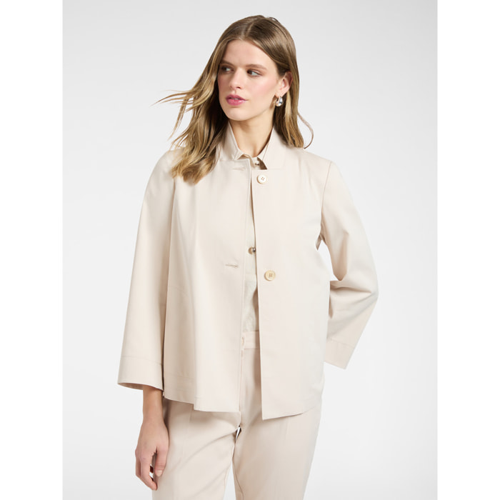 Elena Mirò - Giacca destrutturata misto cotone - Beige