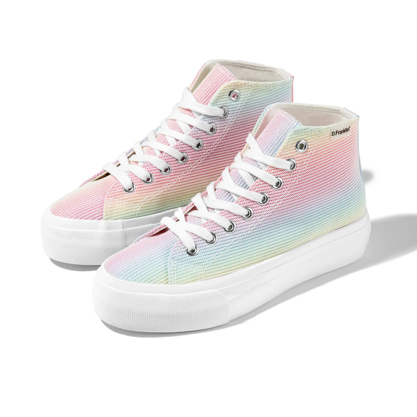 Zapatillas Altas One Way White Rainbow en Multicolor D.Franklin