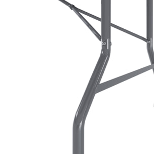 Tavolo Tavolino Pieghevole In Dura Resina Set Birreria Facile Trasporto Con Maniglie Giardino Campeggio Terrazzo Fiere Sagre 180x74x74 cm Grigio