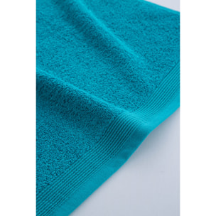 Set de 3 serviettes en coton 450 gr/m2 couleur Turquoise