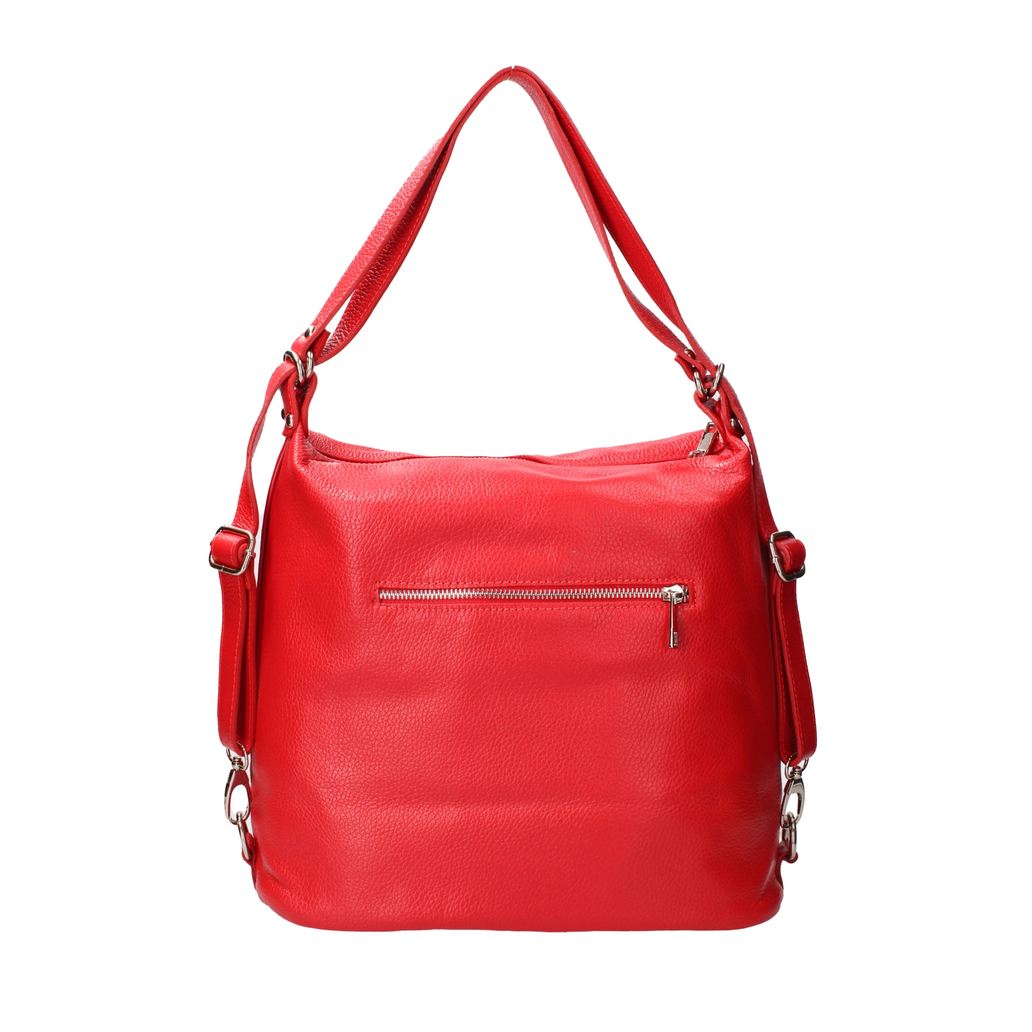 Borsa a spalla convertibile in zaino Anjelica da donna In Vera pelle Made in Italy 33x31x12 cm