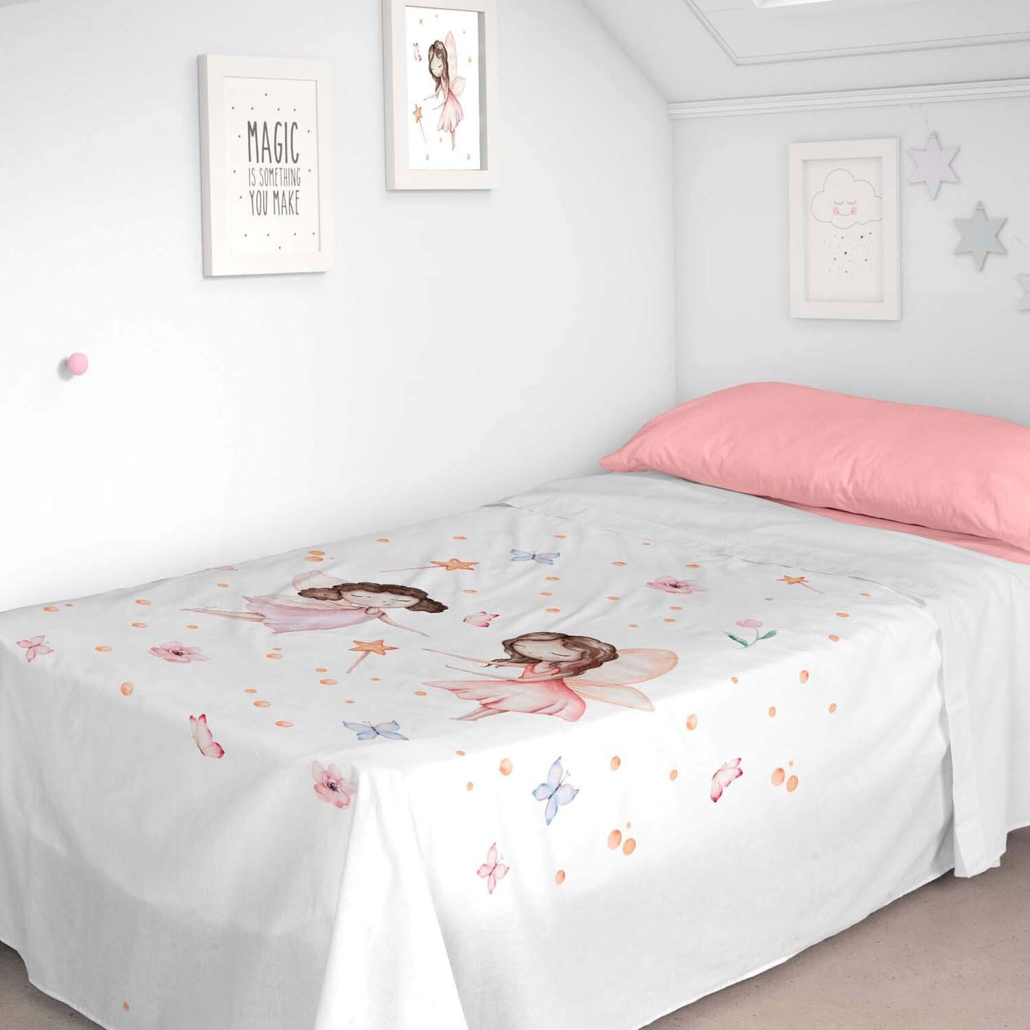 Naturals - Juego de Sábanas Estampadas - Incluye 1 Funda de Almohada + 1 Sábana Bajera - 100% Algodón - Vuala