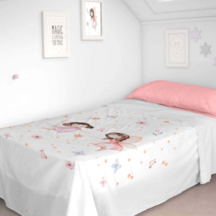 Naturals - Juego de Sábanas Estampadas - Incluye 1 Funda de Almohada + 1 Sábana Bajera - 100% Algodón - Vuala