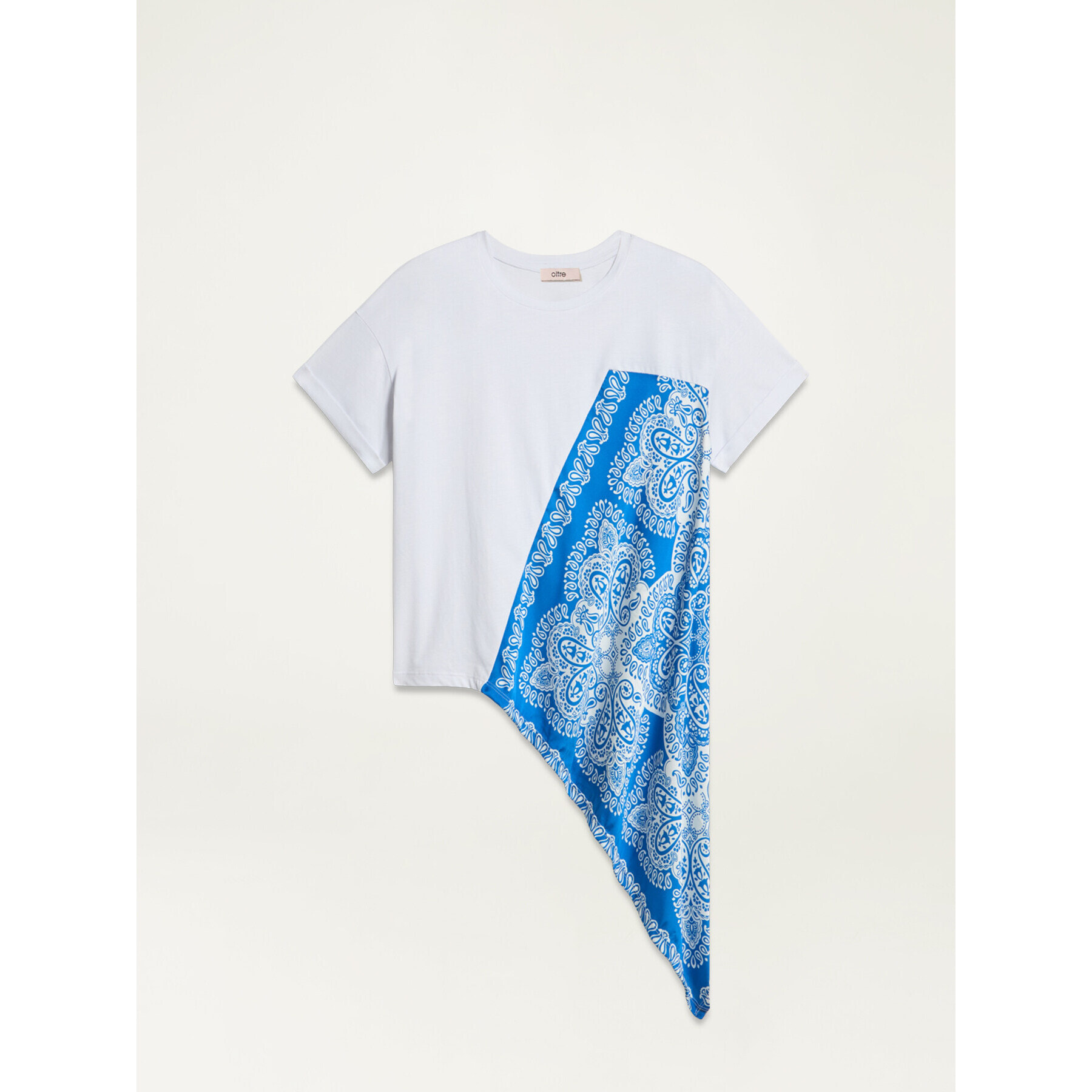 Oltre - Camiseta con fular insertado - Blanco