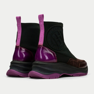 Botin sport Alaska Verde marrón magenta 4,5 cm