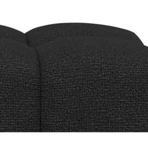 Adelaide - pouf en tissu texturé - Noir