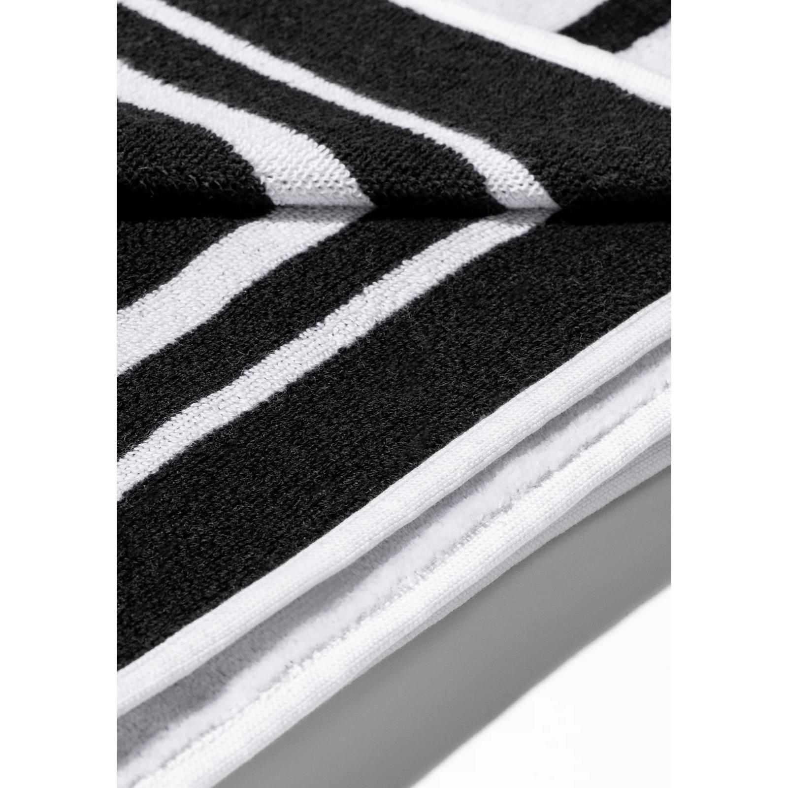 Toalla Old Money Jacquard Velour Beach Towel Blanco / Negro D.Franklin