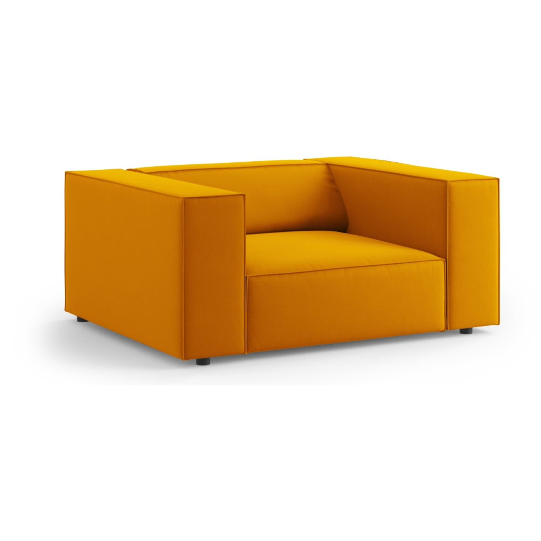 Fauteuil "Arendal" en velours jaune