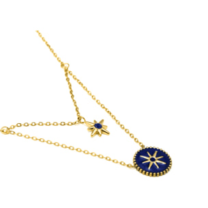 Collar Iskha acabado oro amarillo 18k